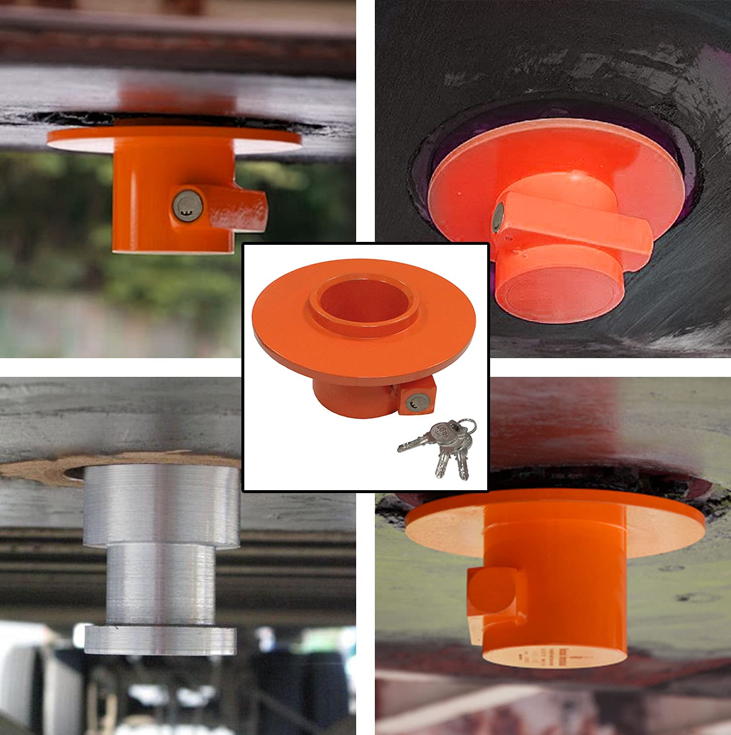 Ryme Automotive Kingpin Lock - Cerradura Antirrobo de Seguridad para 5ª Rueda, antirrobo, King Pin, Alta Seguridad para remolques, Trailer, Tractores, Candado para Quinta Rueda Universal