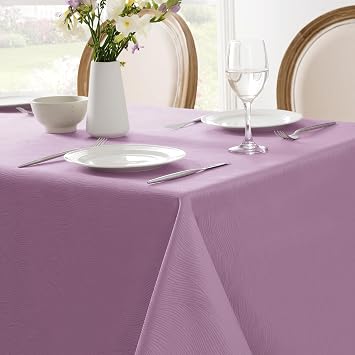 Softalker Purple Tablecloth Wipeable,Jacquard Table Cloths Wipe Clean 140x200 cm Rectangular,Water Resistant,Table Cloths Dining Table Cover Decorations Indoor Outdoor Garden Spring Summer,55x70 inch