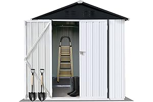 6'x4' Storage Shed with Floor Base: Secure Outdoor Storage for Tools, Bikes, and Garden Gear