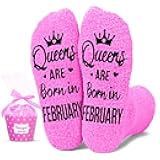 HAPPYPOP Birthday Gifts Ideas for Women - January February March Birthday Socks in Pink