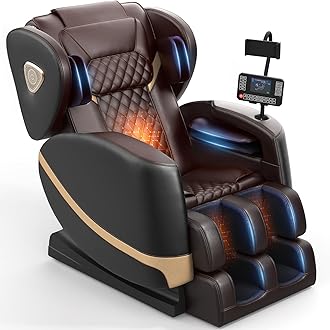 2025 Massage Chair Full Body, Zero Gravity Massage Chair with 10 Fix Rollers, Heating, Foot Massage, Auto Modes, Bluetooth Speaker, Touch Screen Controller (Upgraded Version)