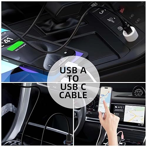 Miniatura 3 de AHDFWI Carplay Cable compatible con iPhone 16 17 USB A a USB C cable para 17 Air17 16 15 Pro Max, Plus, Pro 12.911, 10 generación, Air 54, mini
