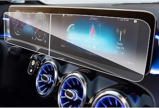 Coleya Pack of 2 10.25 Inch Screen Protectors Compatible with Mercedes Benz A-Class W177 V177/B-Class W247/GLA/GLB, 9H Tempered Glass Screen Protector for Navigation Screen, Dashboard Screen
