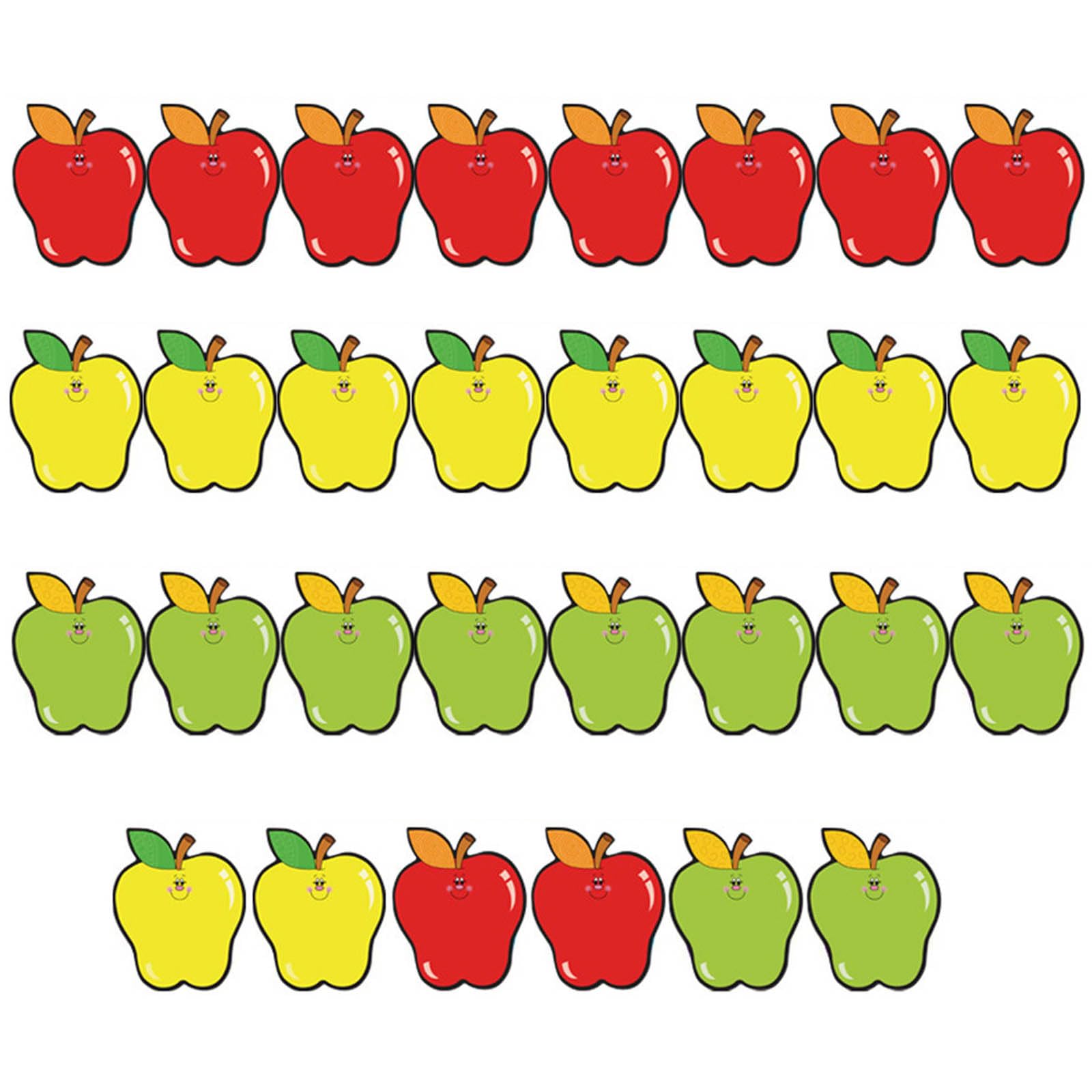 30Pcs Colorful Bulletin Board Cards 5.5x4.5Inch Fruit Paper Cut-Out for Classroom Decoration Back to School Supplies Colorful Bulletin Board Cards