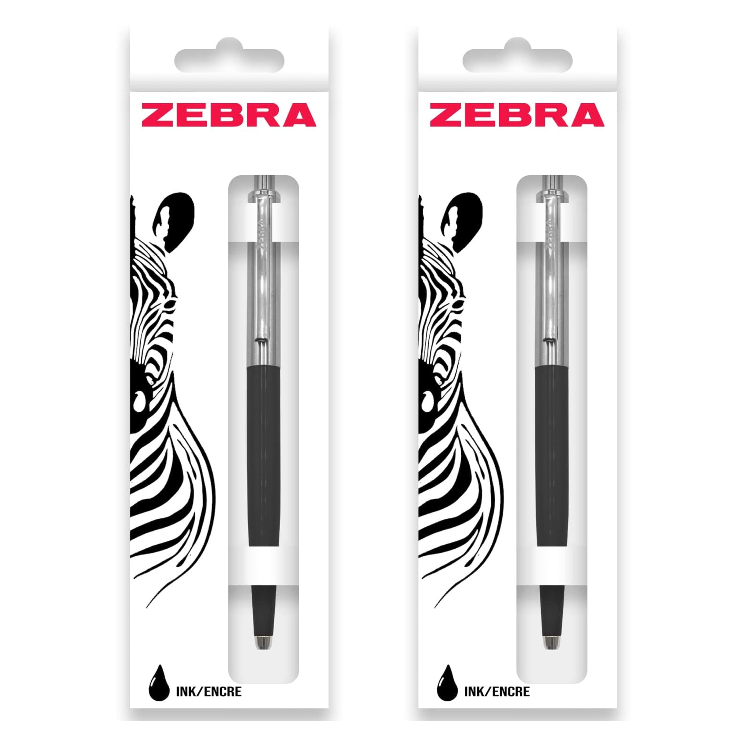 Zebra Pen 901 Retractable Ballpoint Pens - Black Ink -Fine 1.0mm Nib - Pack of 2 (Black), 1 count (Pack of 2)