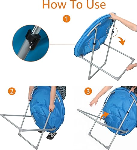 Miniatura 30 de Amazon Basics Silla en forma de platillo de piel sintética con marco de metal, color negro 27.2 pulgadas de profundidad x 32.3 pulgadas de ancho x