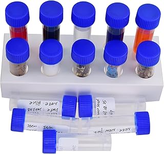 Plastic Vials with Caps, 5ML Graduated Sample Vial Test Tubes with Lids Plastic Tubes with Silicone Seal for Fountain Pen Ink, Storage Bottles for Lab Sample Storage Pet Care Treats Travelling