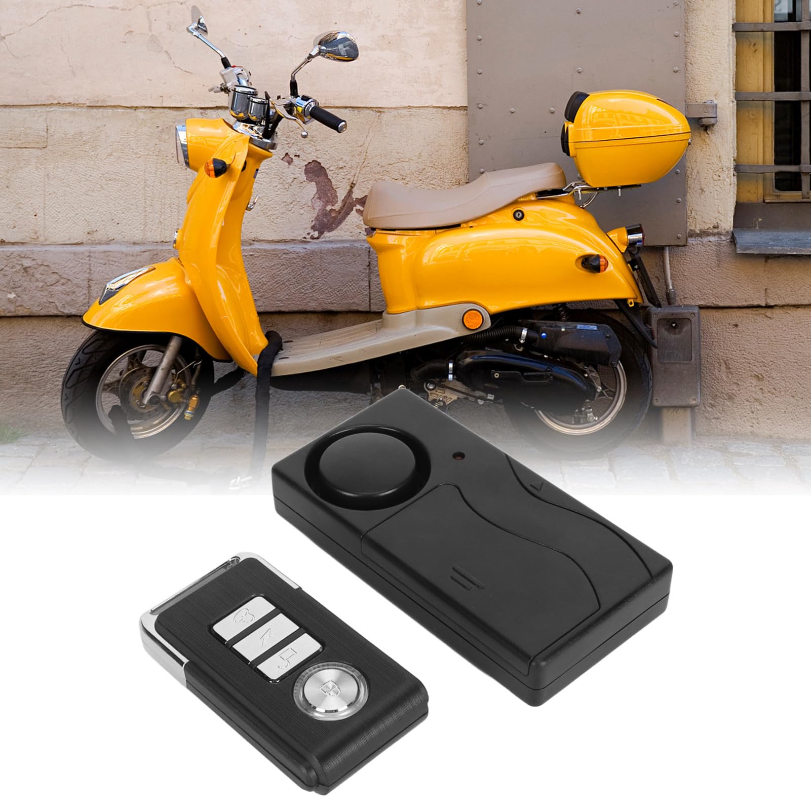 Wireless Vibration Alarm, 108dB Super Loud 4 Modes Bike Alarm with Remote Control, for Door Window Motorcycle Car - Image 2
