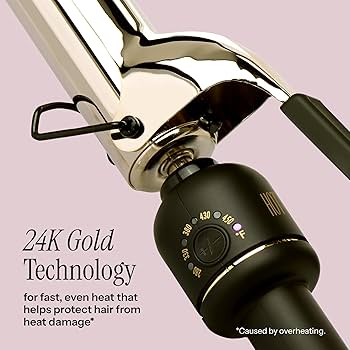 Hot Tools カールヘアアイロン Amazon.com: HOT TOOLS Pro Artist Black Gold Curling Iron, 3