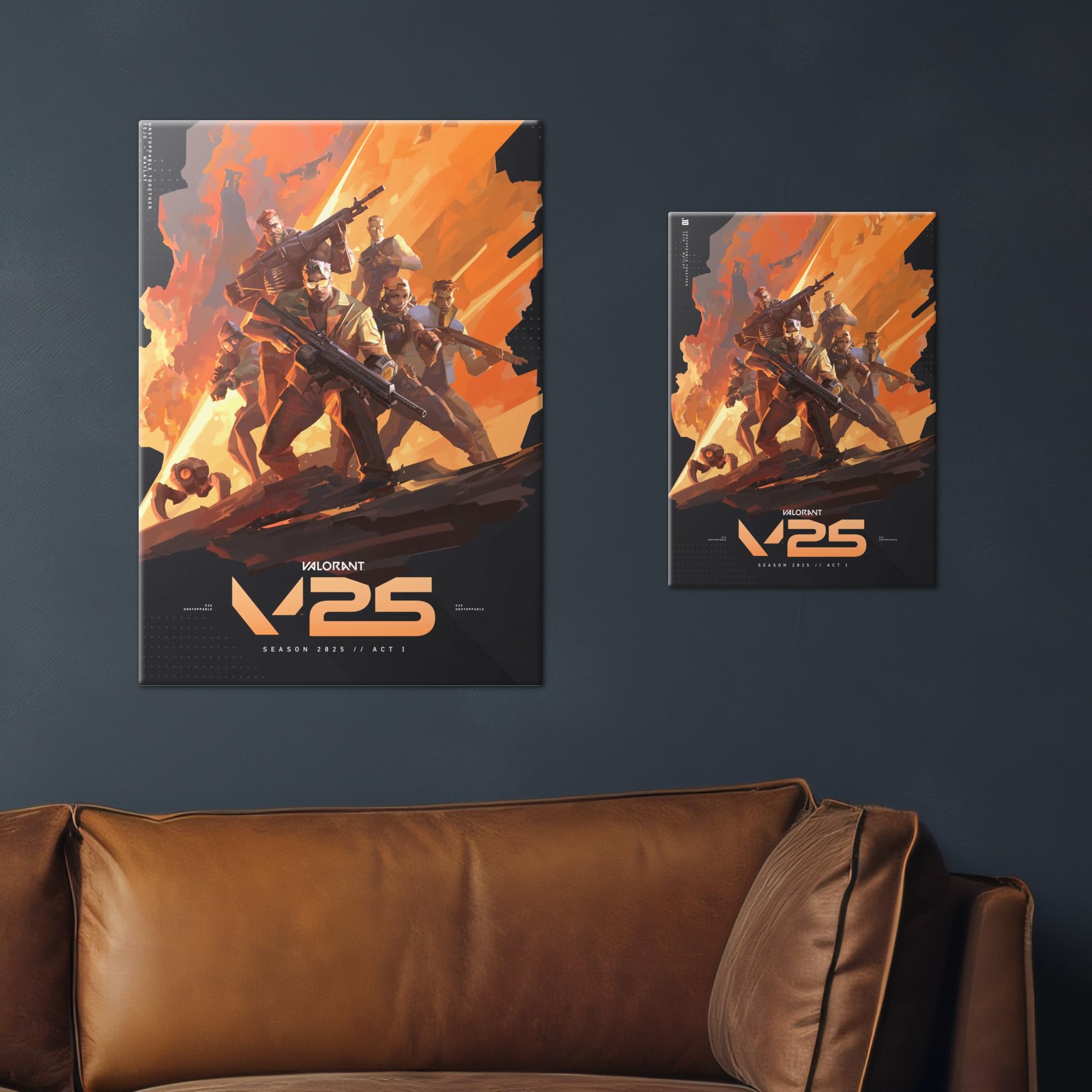 Displate Metall poster VALORANT Episode 10 Größe L | Bilder Wanddeko Wohnzimmer & Schlafzimmer Wandbilder, Geschenk. Wandkunst mit Magnet-Befestigung, ohne Bohren.