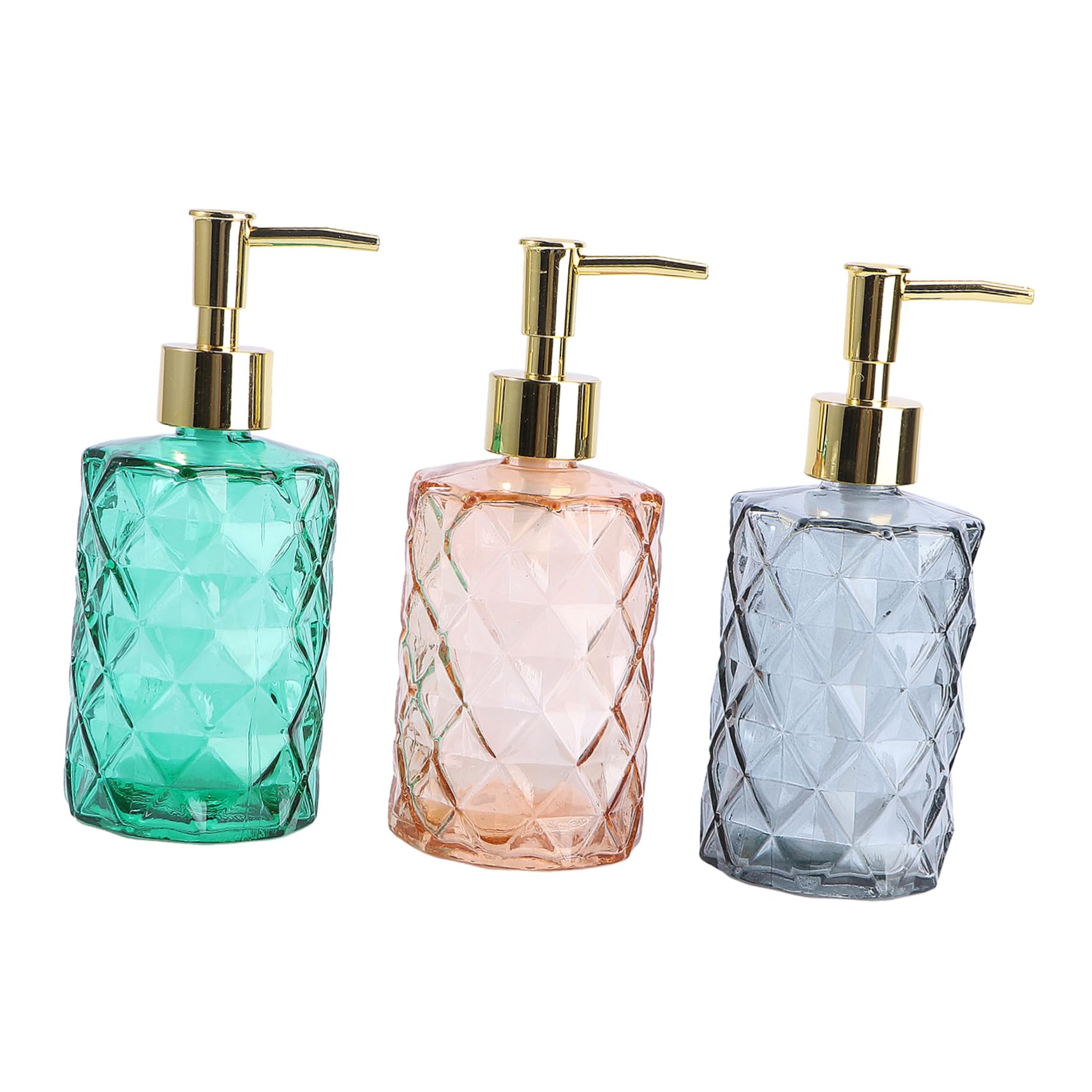 Botellas Dispensadoras de Vidrio con Bomba, 3 Piezas para Gel