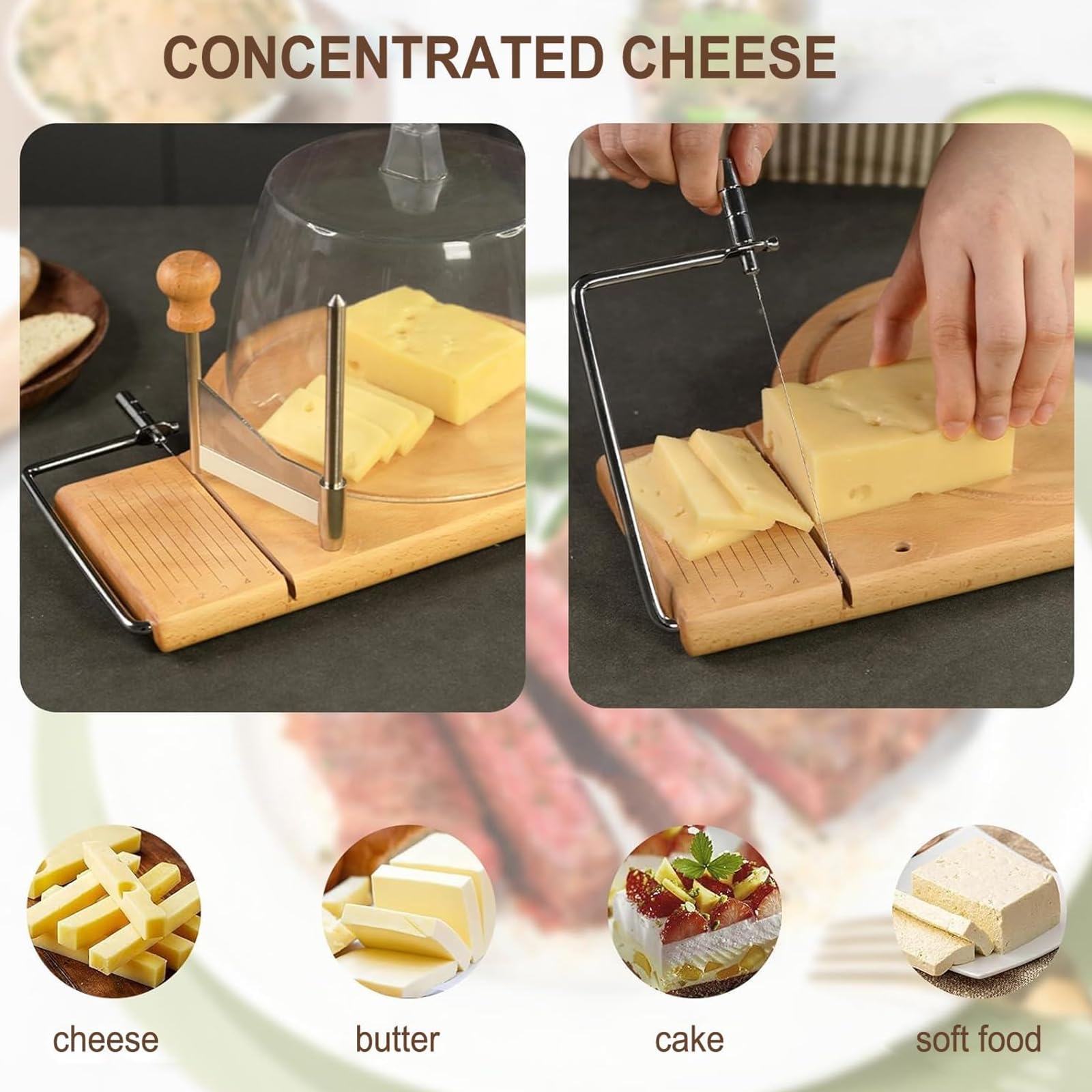 Käse-Lockenwickler & Hobel, Verstellbarer Schneider für Hart- & Weichkäse, Schokolade, Dekorative Spiralen & Gourmet Serviermaschine