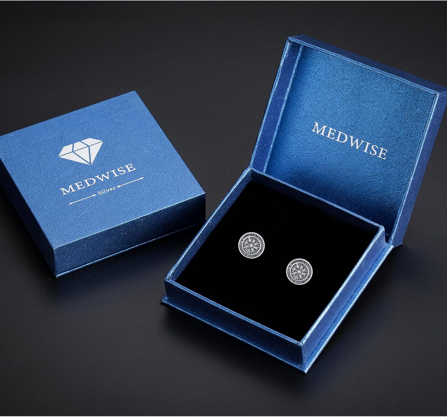 MEDWISE Viking Stud Earrings 925 Sterling Silver Norse Viking Rune Earrings Small Stud Earrings Viking Jewelry Gift for Men Women - Image 7