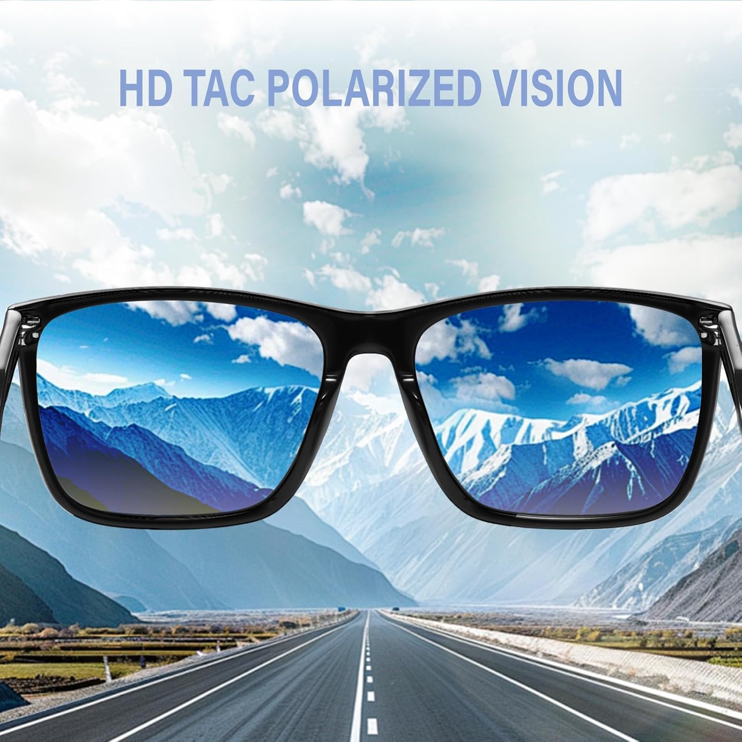 DUCO Sunglasses Men Polarized UV400 Protection Mens Sun Glasses Fashion Trendy Retro Square Lenses Shades Acetate Frame1235 - Image 3