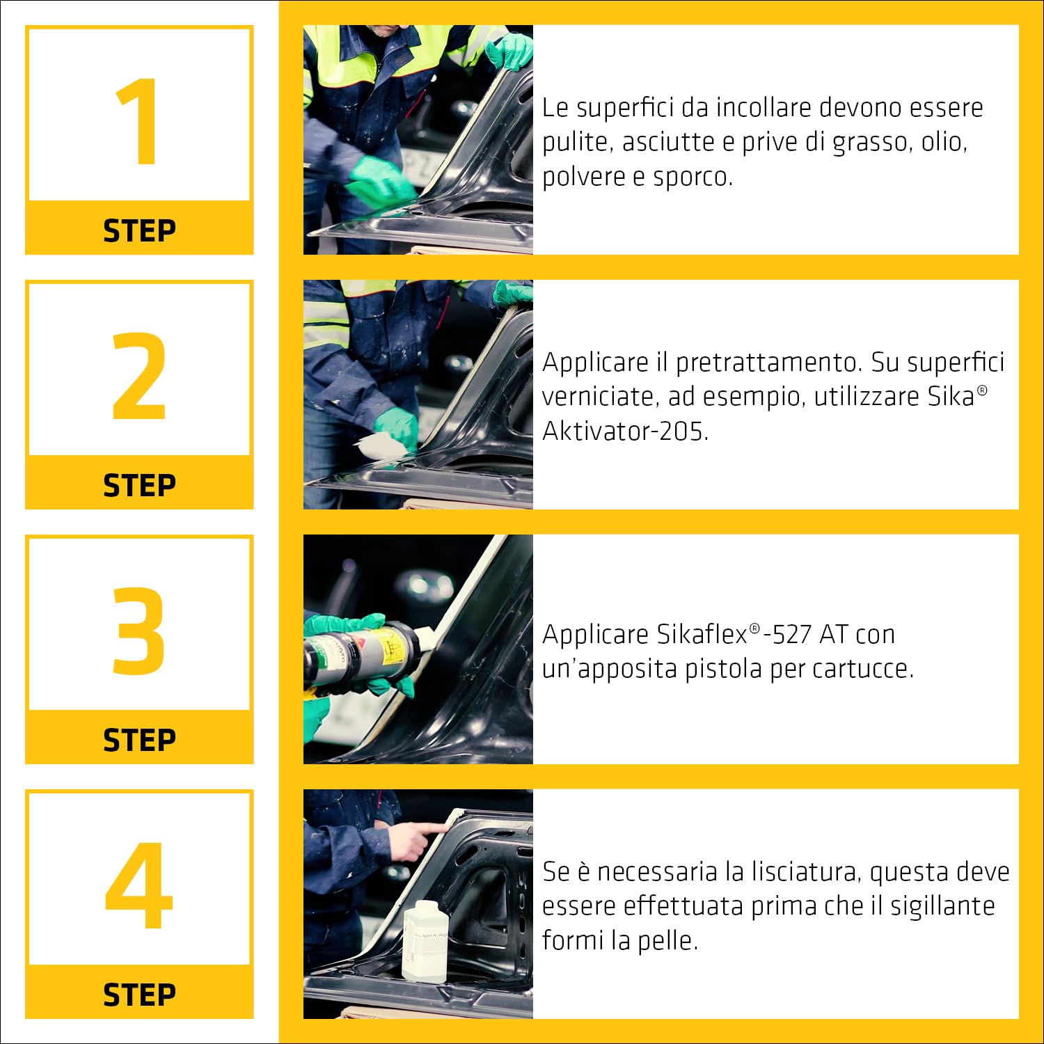 SIKA - Sigillante per carrozzeria auto e camper - Sikaflex 527 AT, Nero - Sigillatura elastica di qualità - Resistente e pratica per ogni riparazione in sicurezza - 300ml
