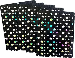 100Pcs Holographic Bags Clear 4x6 inches Smell Proof Bags Resealable Sample Packaging with Party Favor Bag Coffee Storage for Small Business