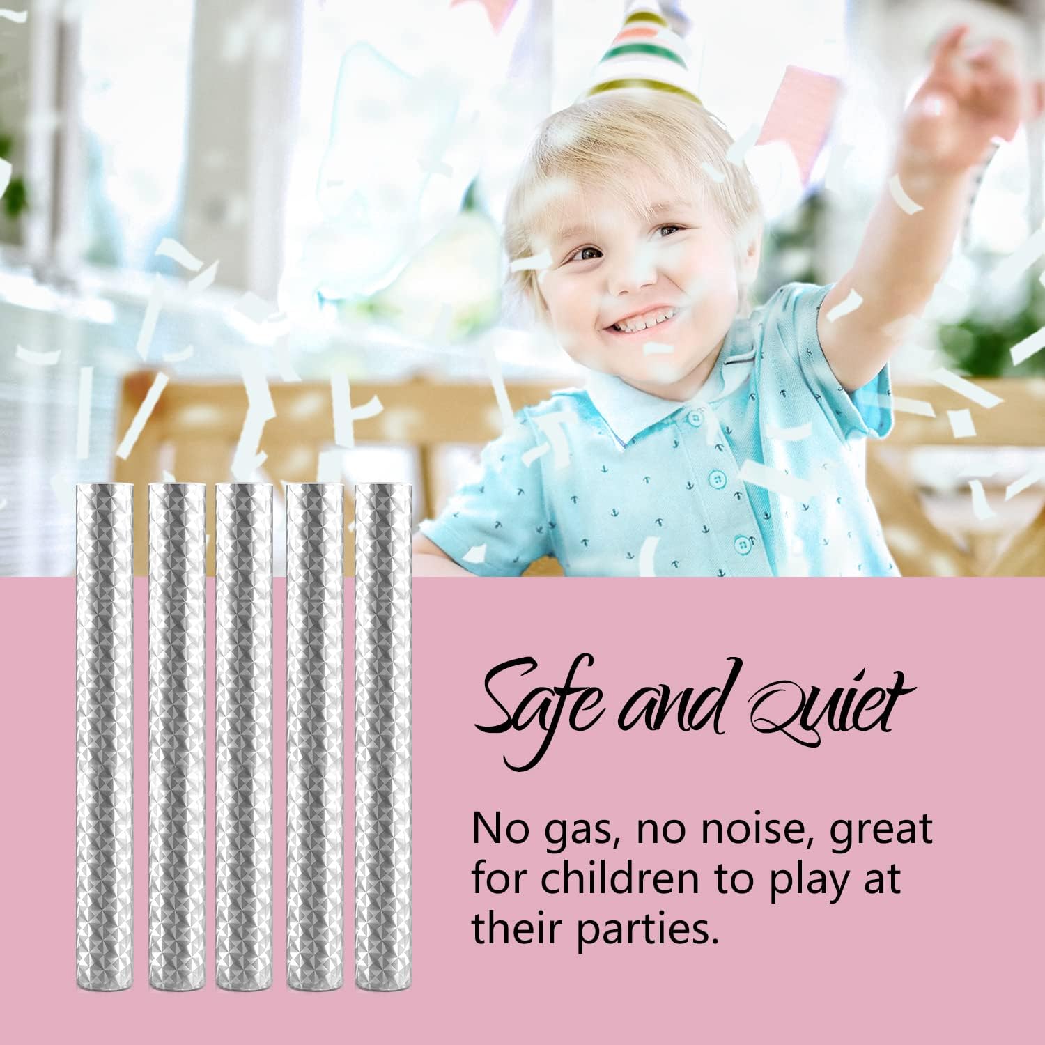 BATTIFE 20Pack White Confetti Wands, Tissue Paper Confetti Flick Flutter Sticks for Wedding Celebrations, Anniversary, Birthday Party, 7.8inch