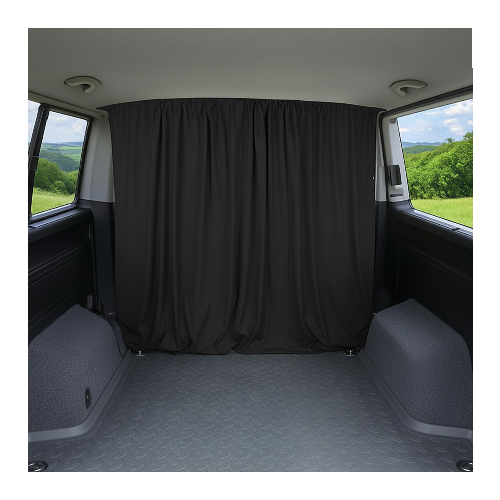 OMAC Rideaux De Séparation De Cabine pour VW Caddy L1 L2 Protection Solaire Noir