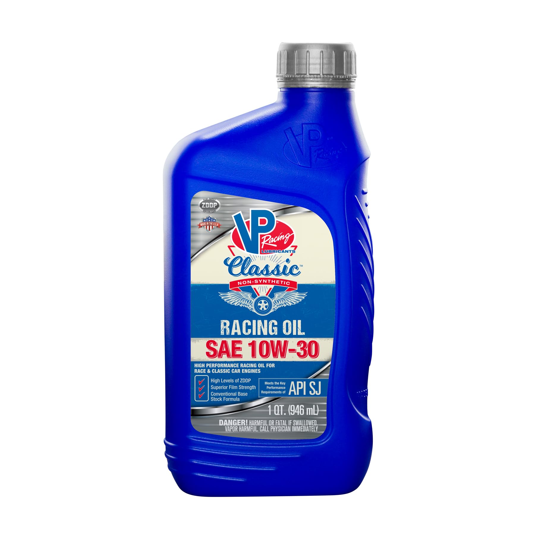 Fuels Classic SAE 10W30 Non-Synthetic Racing Oil by VP Racing – 1 Quart, Model 2678