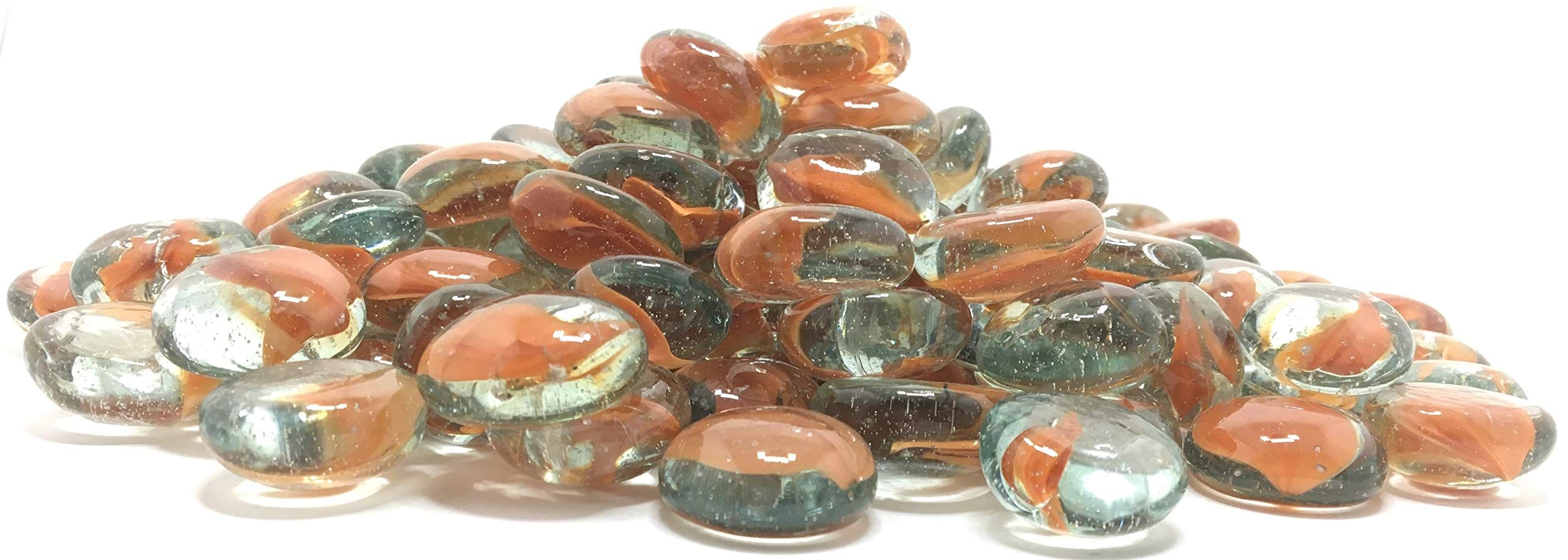 Misha Decorative Stones for Vase Filler or Pebbles for Home Decor/Glass Pebbles/gravels/Stone/Beads for Aquarium, Table, vase, Fountain, (Orange, 475 Gram)-image-6