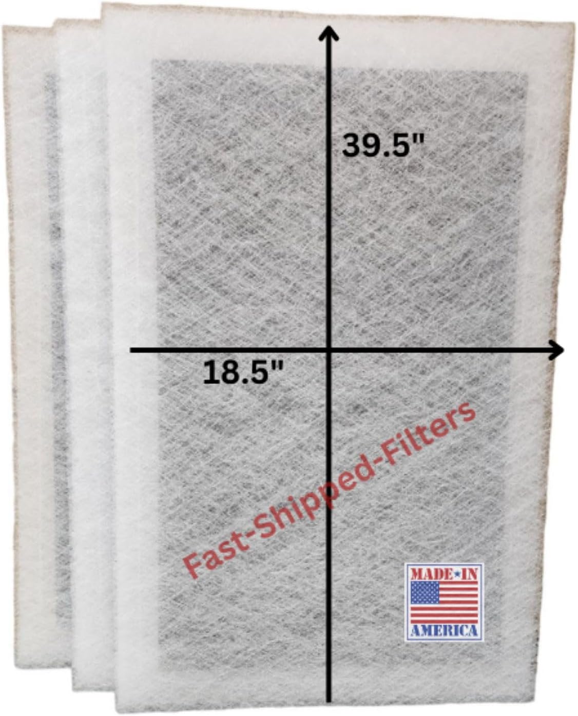 Fast-Shipped-Filters 3 Pack 20x42 Replacement Filter Pads Compatible with PureAirX Air Cleaner 20x42 Refill White