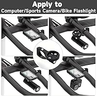 Vista 4 de Soporte para computadora de bicicleta para Garmin, barras Aero Bar, soporte de computadora GPS, tamaño compatible con manillar de 0.874 in y 0.882