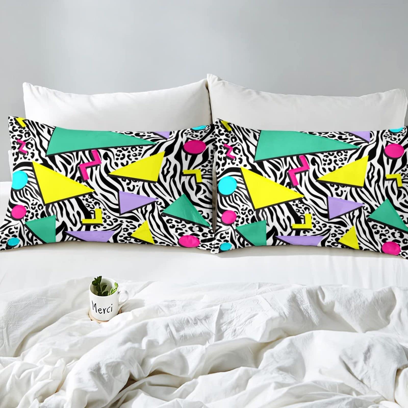 Zebra Muster Bettwäsche 3-teilig – Wendebettbezug 220x240 Cm & 2 Kissenbezüge 80x80, Weiche Mikrofaser