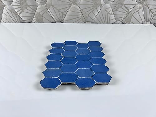 Miniatura 6 de Handmade Moroccan Zellige - Natural Color Zellige - Fez Handmade Clay Terracotta Floor Tiles - Zellige Tiles - Bathroom Tiles (0.1 m)