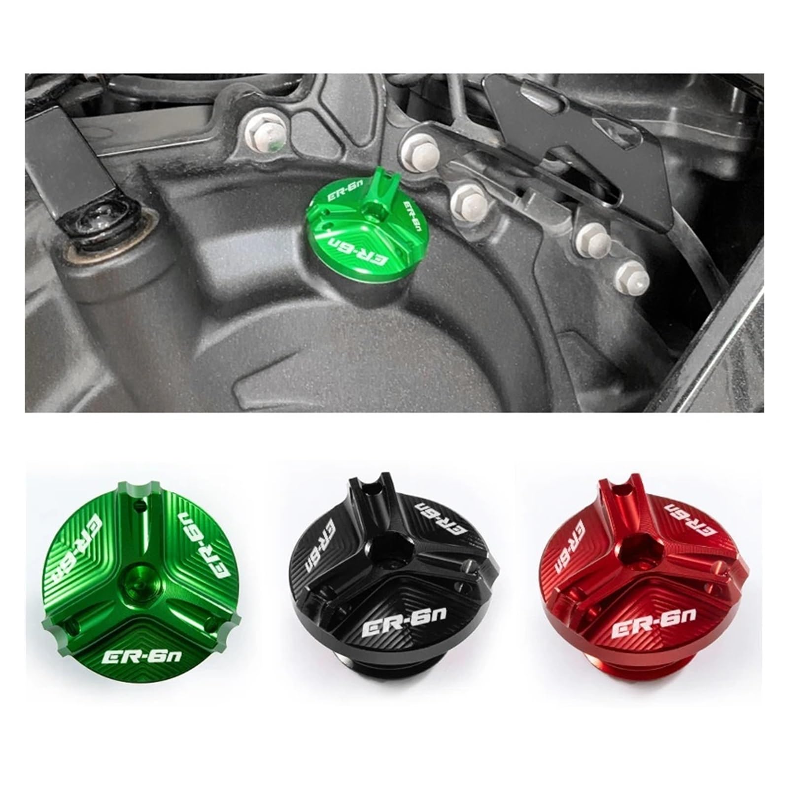 HBGURM Bouchon Remplissage Huile Moto Bouchon De Remplissage D'huile Moteur De Moto Couvercle De Filtre À Huile Pour Kawasaki ER6N ER-6N 2009 2010 2011 2012 2013 2014 2015 2016 Accessoires Moto(Bleu