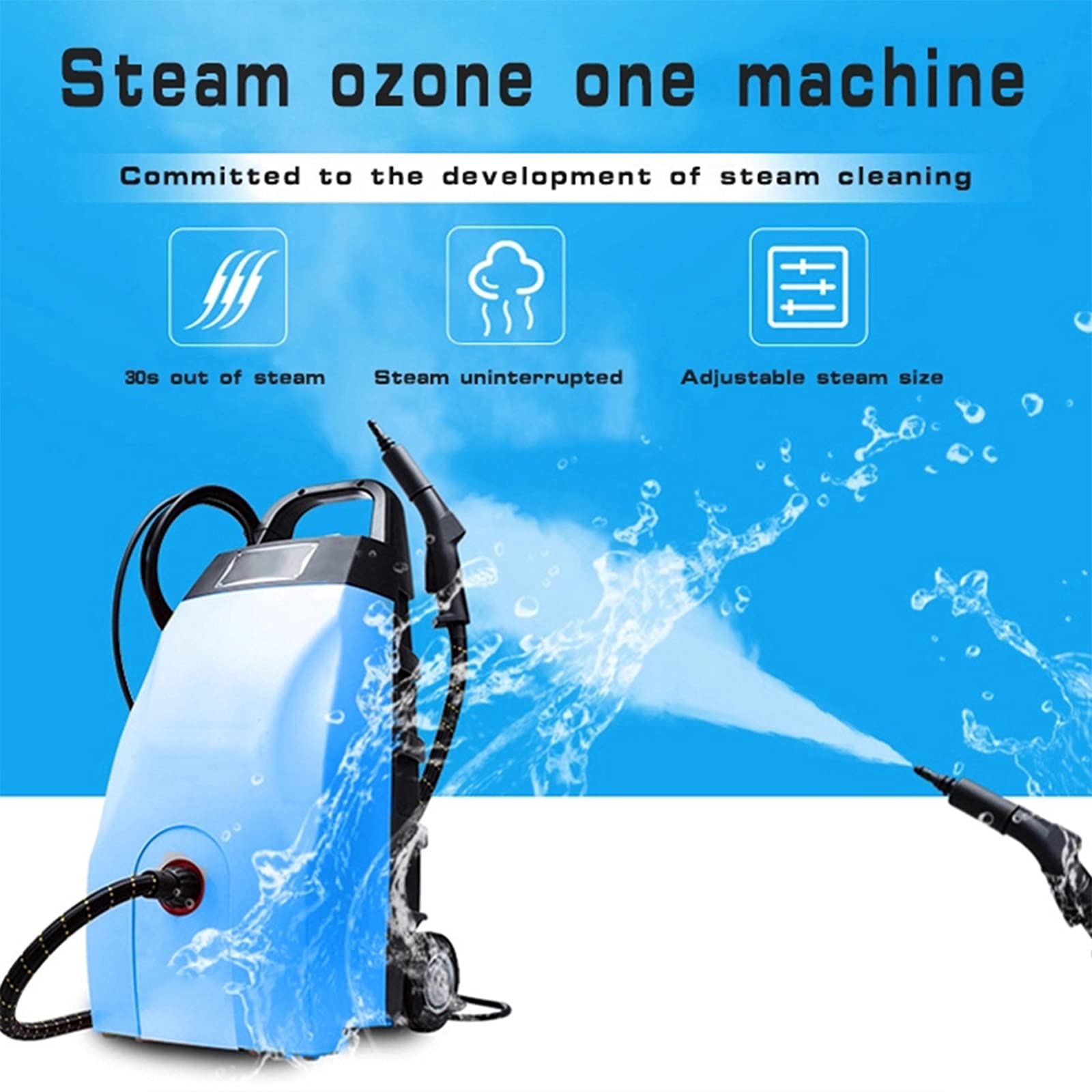 MYWUBAO Steam Cleaner 3000W High Pressure Portable Steam Cleaner for Deep Cleaning Carpet, Upholstery, Floors, Car, Bathroom, Windows and More