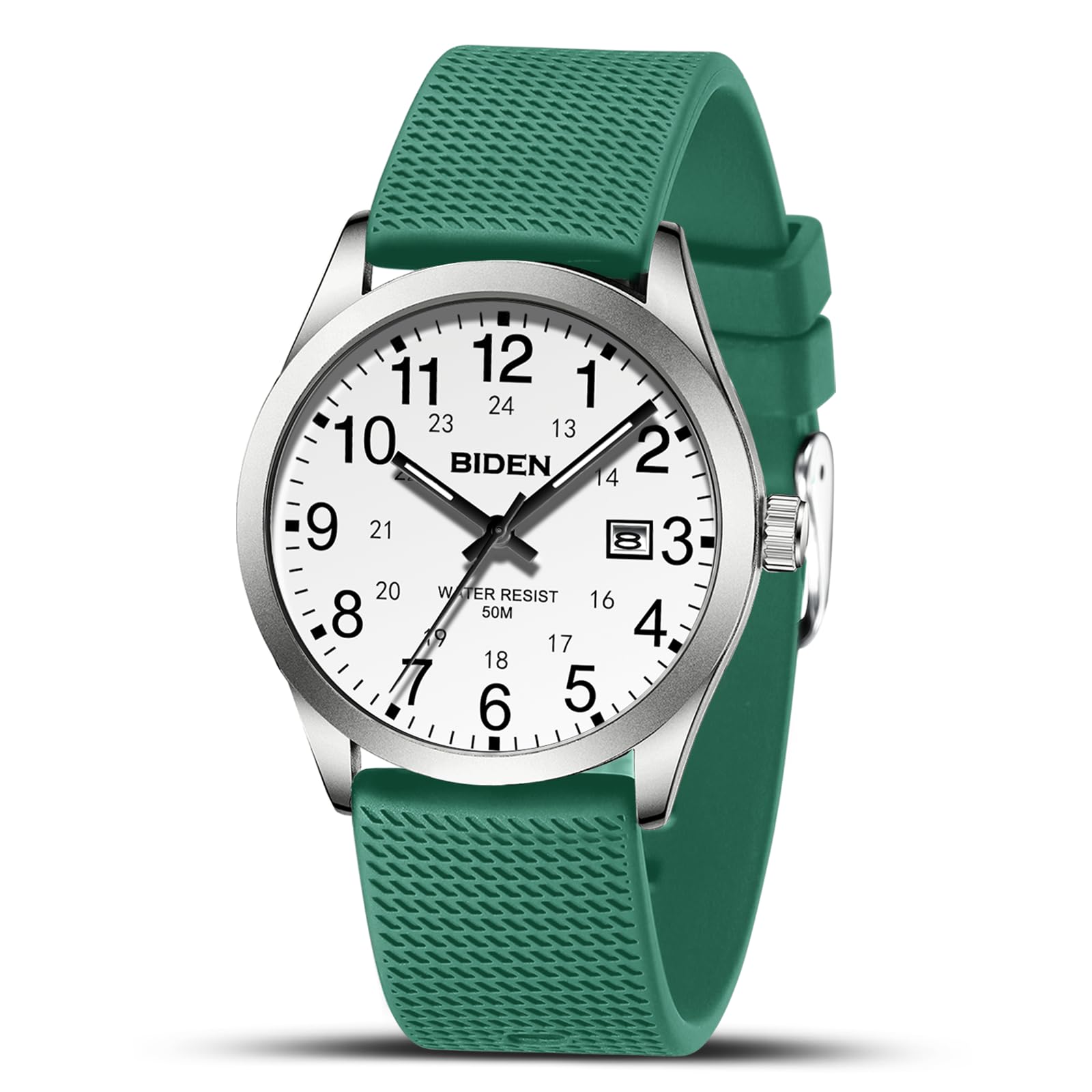 LN LENQIN Mens Watches Analog Quartz Sports Unisex 30M Waterproof Nurse Watch for Men Women Medical Professionals Military Time with Second Hand Glowing Easy to Read Dial