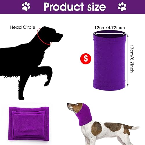 Miniatura 2 de cobee Redecilla para perro calentador de cuello y orejas, orejeras para mascotas para mayor comodidad, antiansiedad, baño, aseo y reducción de