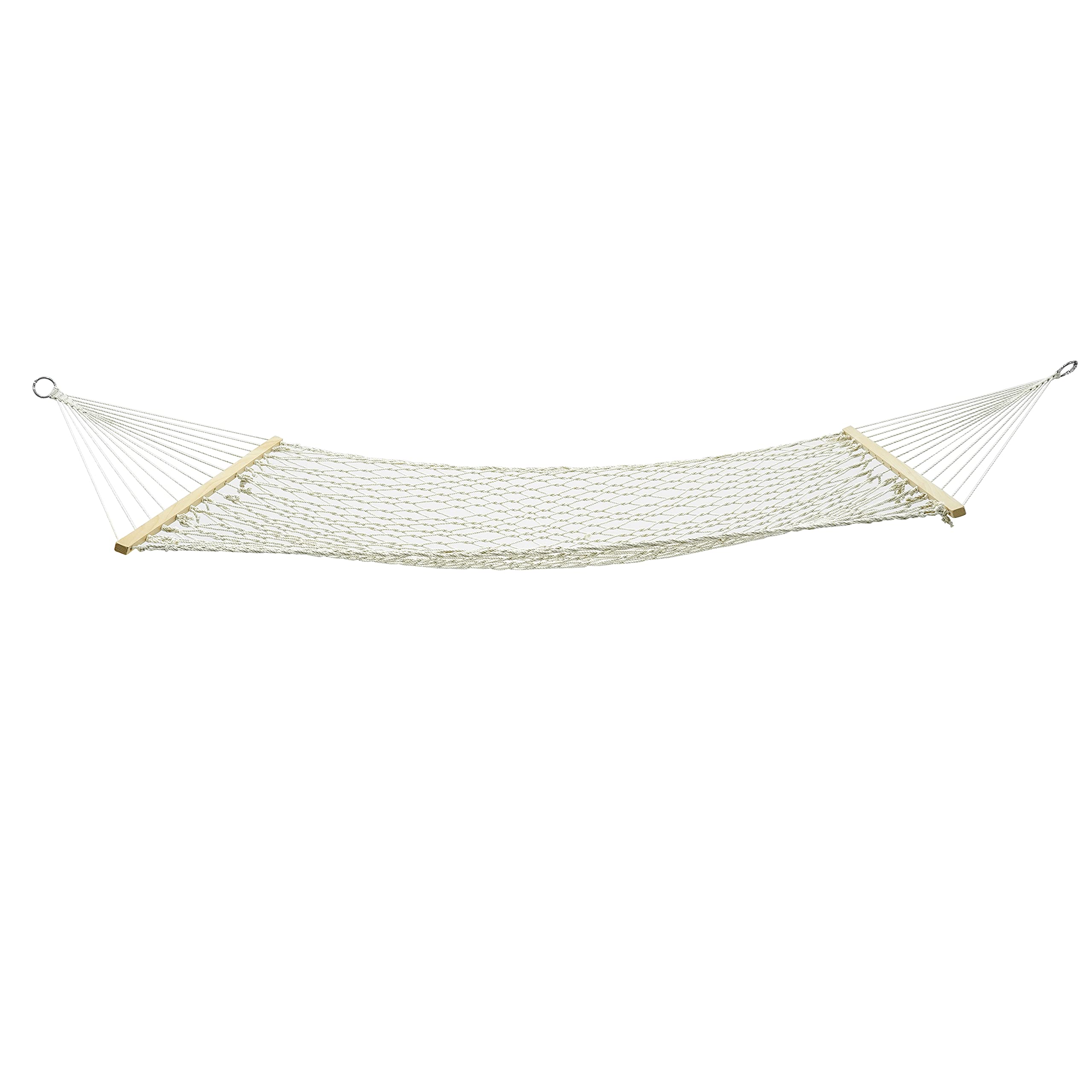 Amaca da Giardino in Cotone 200x170 cm con Barre di Diffusione in Legno da 150 cm Sollevamento carico di 150 kg (200x170)