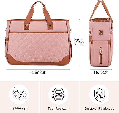 Miniatura 2 de InduSKY Bolsa de mano para mujer, bolsas de trabajo para mujeres profesoras, bolsa para laptop de 15.6 pulgadas, bolsa de hombro casual para viajes
