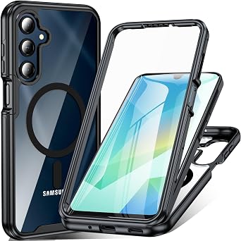 Magnetic for Pinwheel Plus 5| Bark Phone A16| Troomi Phone Case, with Built-in Screen Protector Compatible with Magsafe,Shockproof Rugged Phone Cover Heavy Duty Protection for Bark Text A16Black