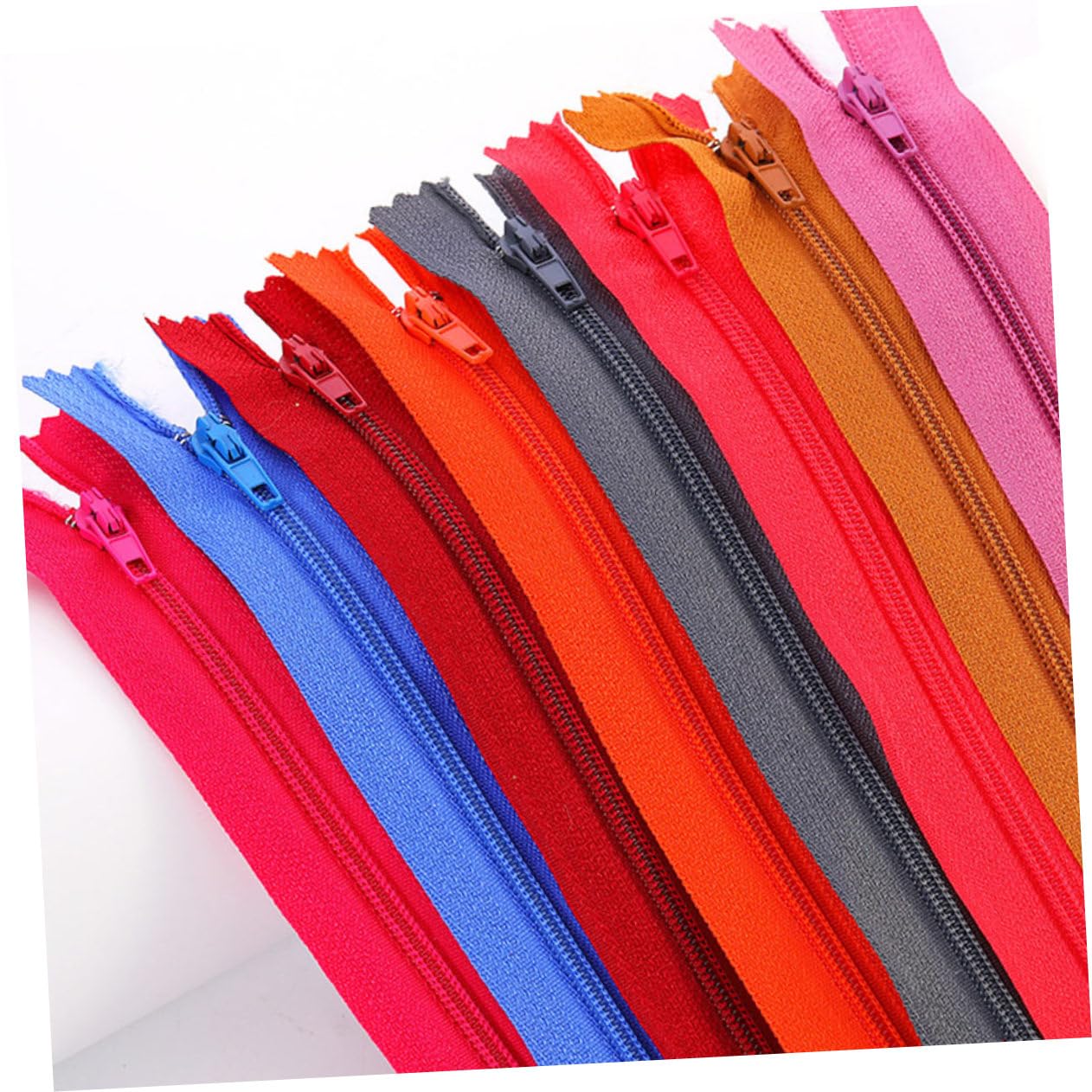 HOMSFOU 100pezzi Cerniere in Nylon Cerniere Colorate Per Vestiti Fai Da Te Strumenti Per Cucire Su Misura Materiale Ausiliario Per Colori Misti