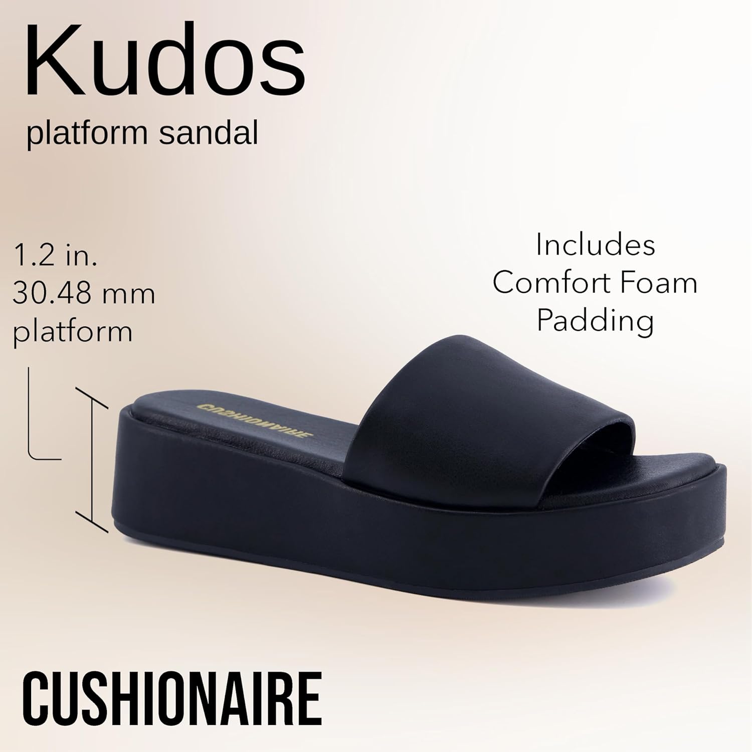 CUSHIONAIRE Women's Kudos Platform Slide Sandals - Image 4