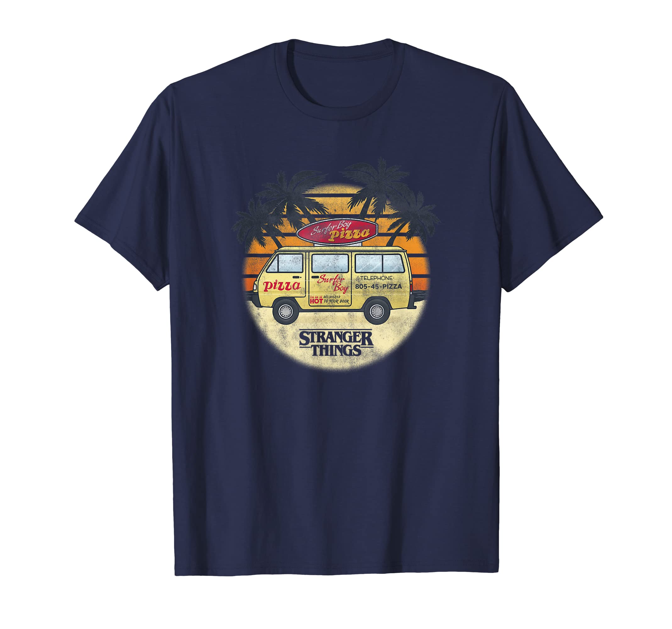 Stranger Things4 Surfer Boy Pizza Van T-Shirt