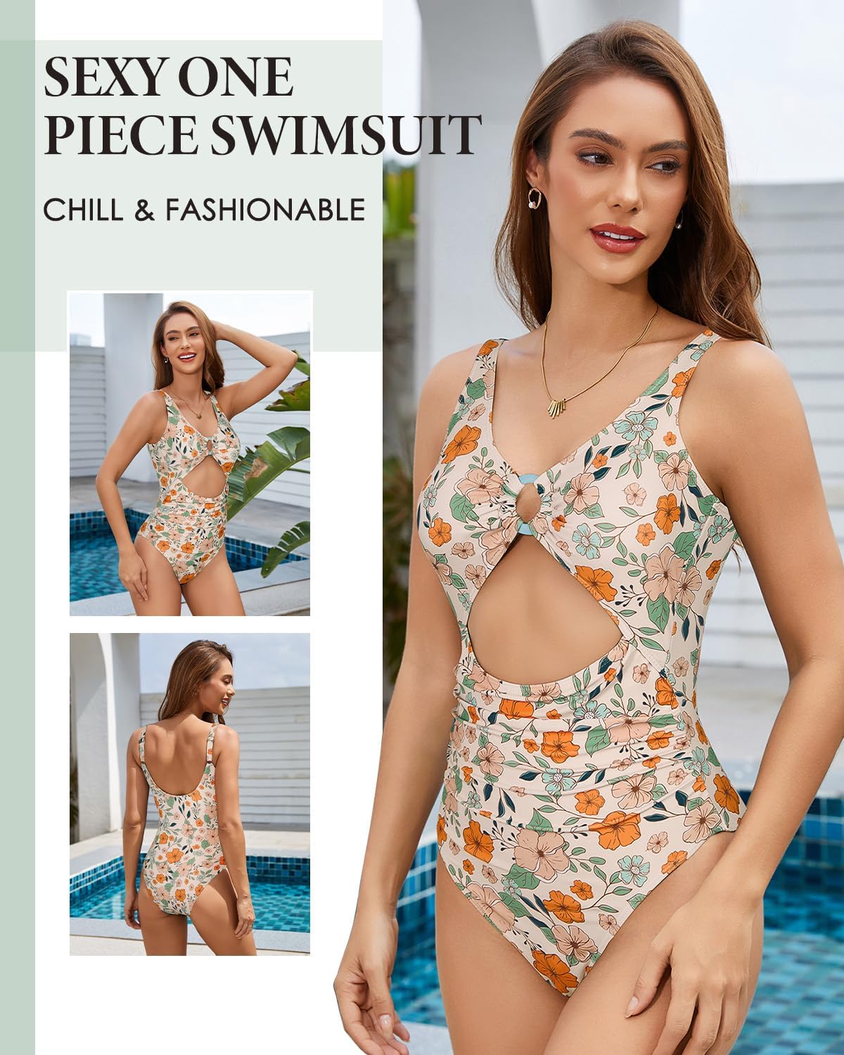 Century Star Womens Sexy One Piece Swimsuit - Slimming Tummy Control Bathing Suit Cut Out Ring Linked Swimwear for Women 2026 - Image 5