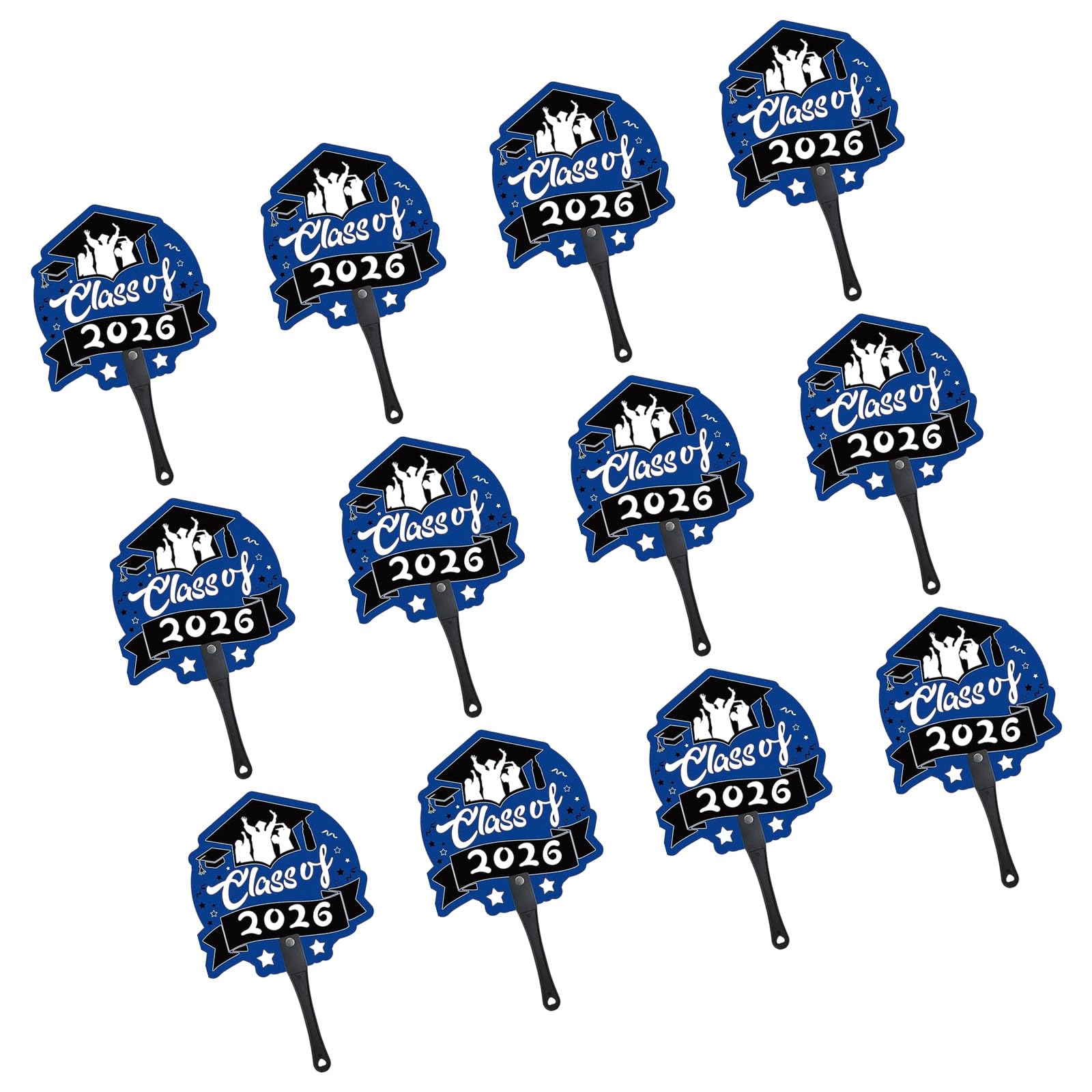 Limtula D 12Pcs Graduation Han Fan Class Of 2026 An Congrat Gra Party Supplies Handhel Fan For Ceremony Photoshoot Props Graduation Party Supplies
