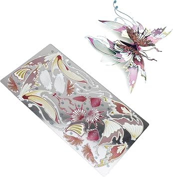 3D Metal Puzzle for Teens and Adults, DIY Butterfly Model Metal Craft Building Kit, Stainless Steel Assembly Toy, Flying Animal Puzzles Toys, Birthday New Year Gifts