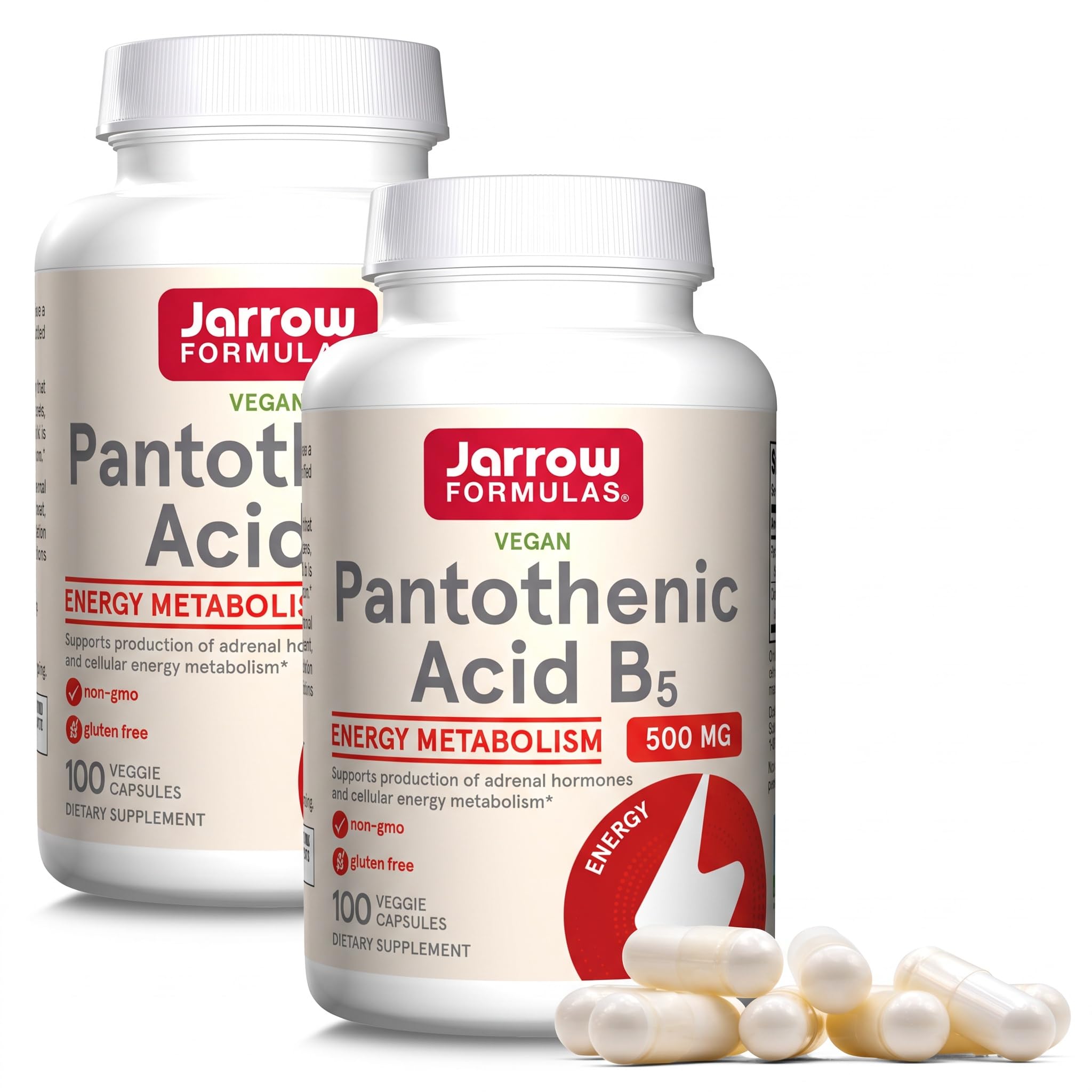 Jarrow Pantothenic Acid B5 500mg, Vitamin B5, 100 Capsules — Amazon image 11