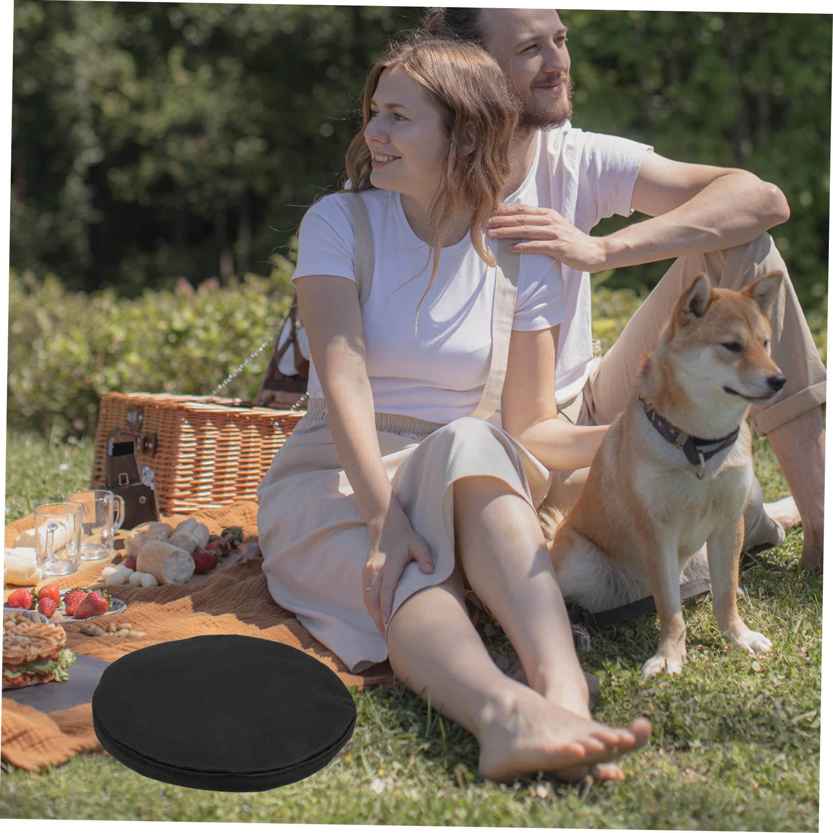 Abaodam 3 Piezas Cojín para Portátil Oxford Negro y Compacto para Camping Pesca Playa y Actividades