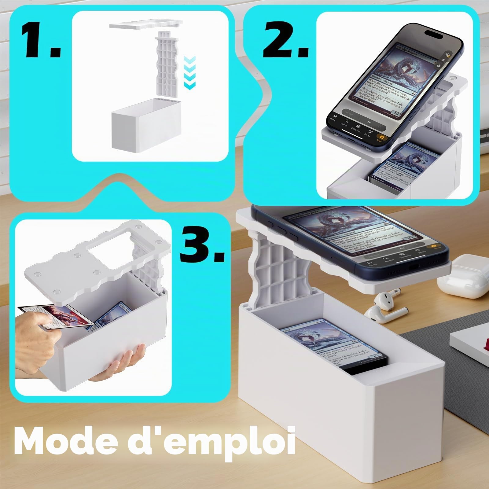 Support de NuméRisation pour Cartes MTG, Compatible avec Les Cartes à Collectionner de Taille Standard sans Pochettes, Hauteur RéGlable, Compatible avec l'application Manabox