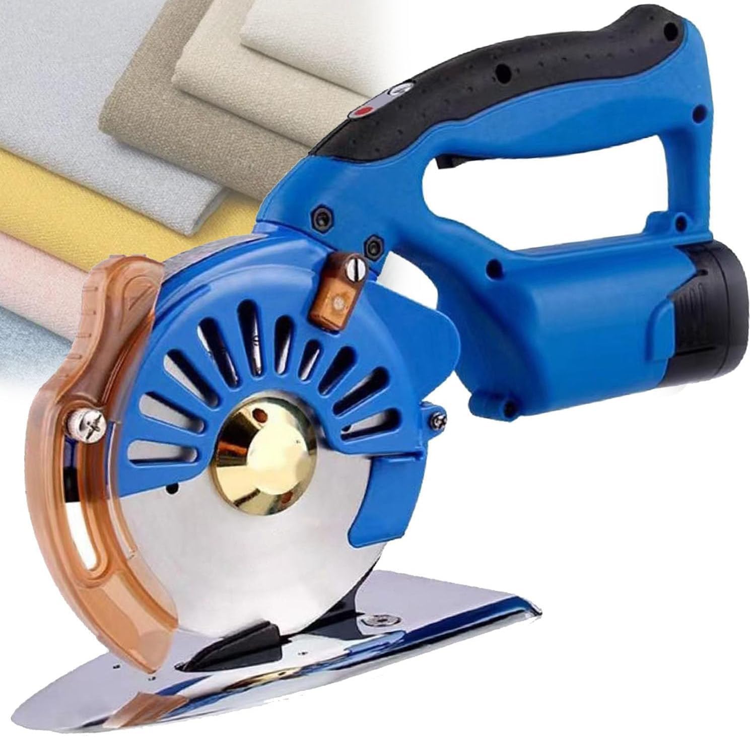 Fabric Cutter, 5-Speed Cordless Electric Rotary Fabric Cutting Machine, 1.1" Cutting Thickness, with Battery Charger, for Multi-Layer Cloth Fabric Leather B