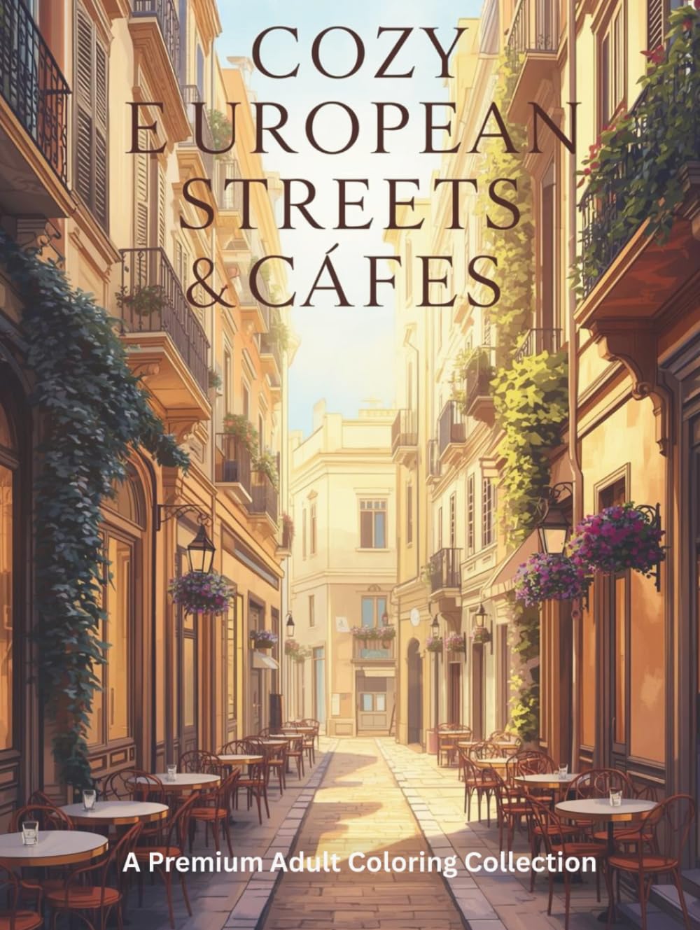 Cozy European Streets & Cafés: A Premium Adult Coloring Collection of Charming Old Towns and Timeless European Scenes (European Escapes Coloring Series)