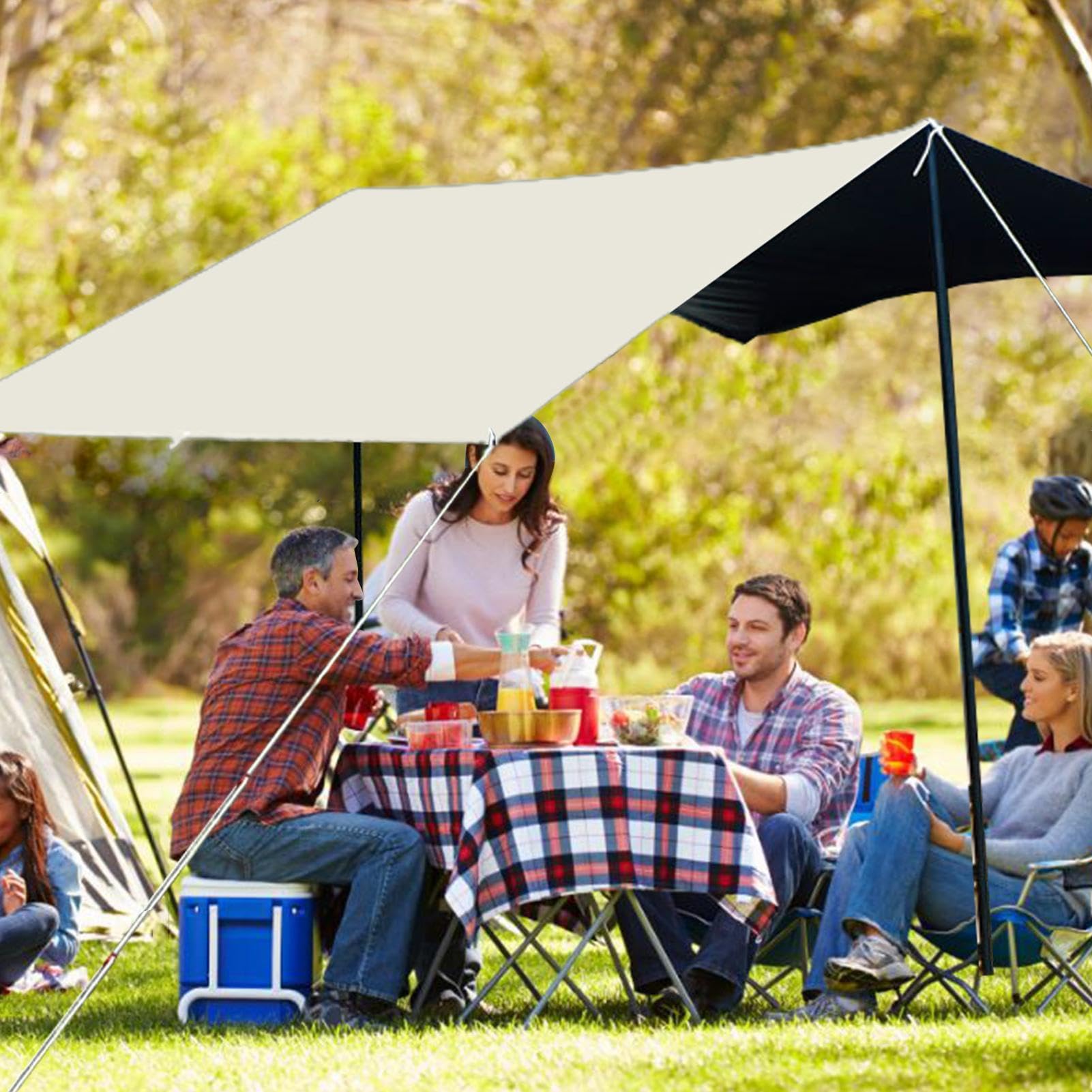 Tendalino Ombreggiante Portellone Auto Leggera, Portatile, Struttura | Auto Pensilina Ombreggiante SUV Per Campeggio Picnic Weekend Famiglia Attività Outdoor Viaggi Spiaggia