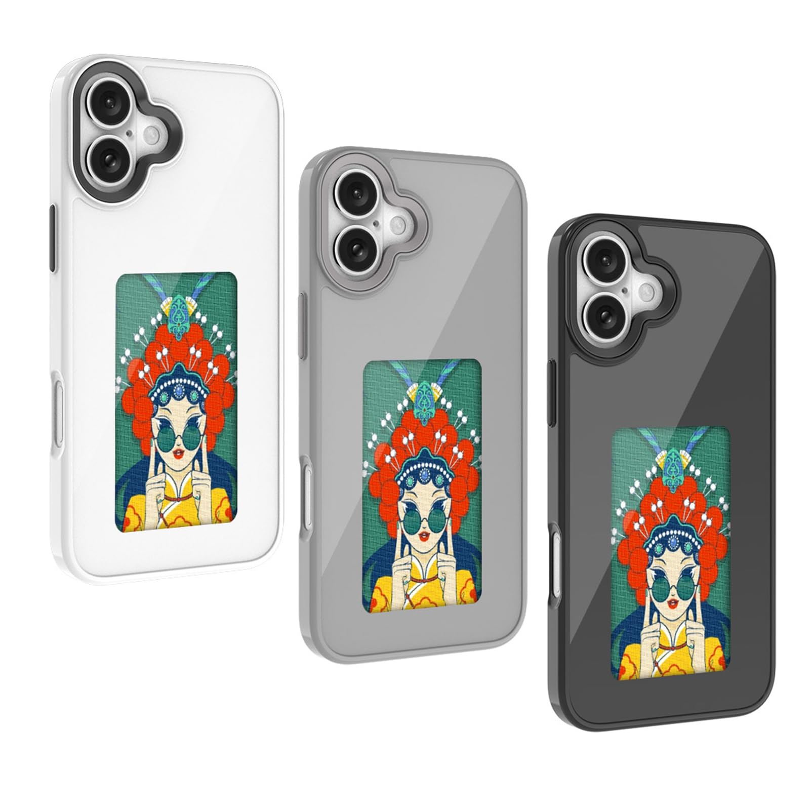 QSM E Ink - Custodia per iPhone 16 Pro Max, custodia con proiezione fotografica per visualizzare istantaneamente le foto sullo schermo d'inchiostro da 3,7 pollici, cover posteriore per personalizzare