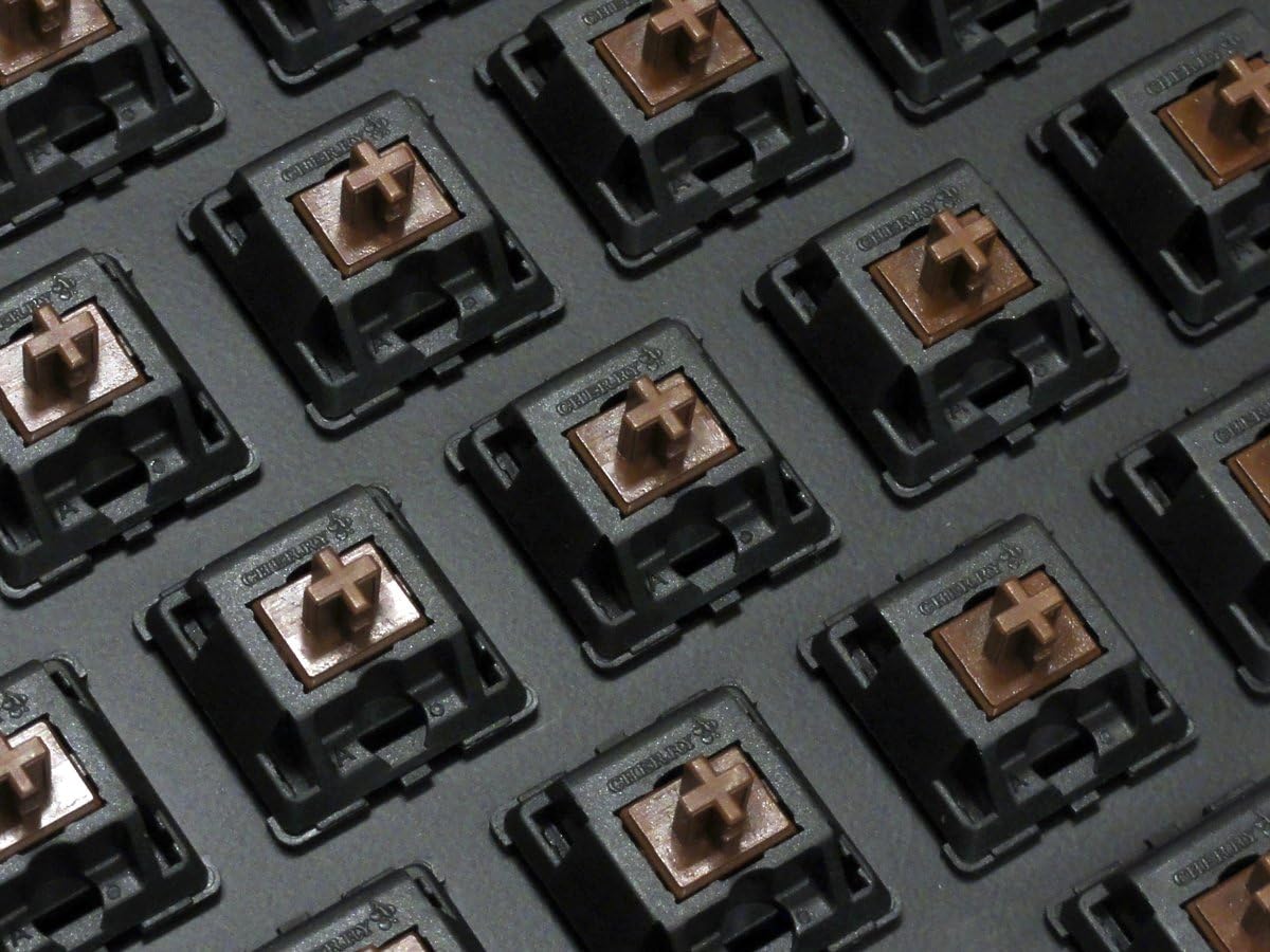 Close-up of Cherry MX Brown switches