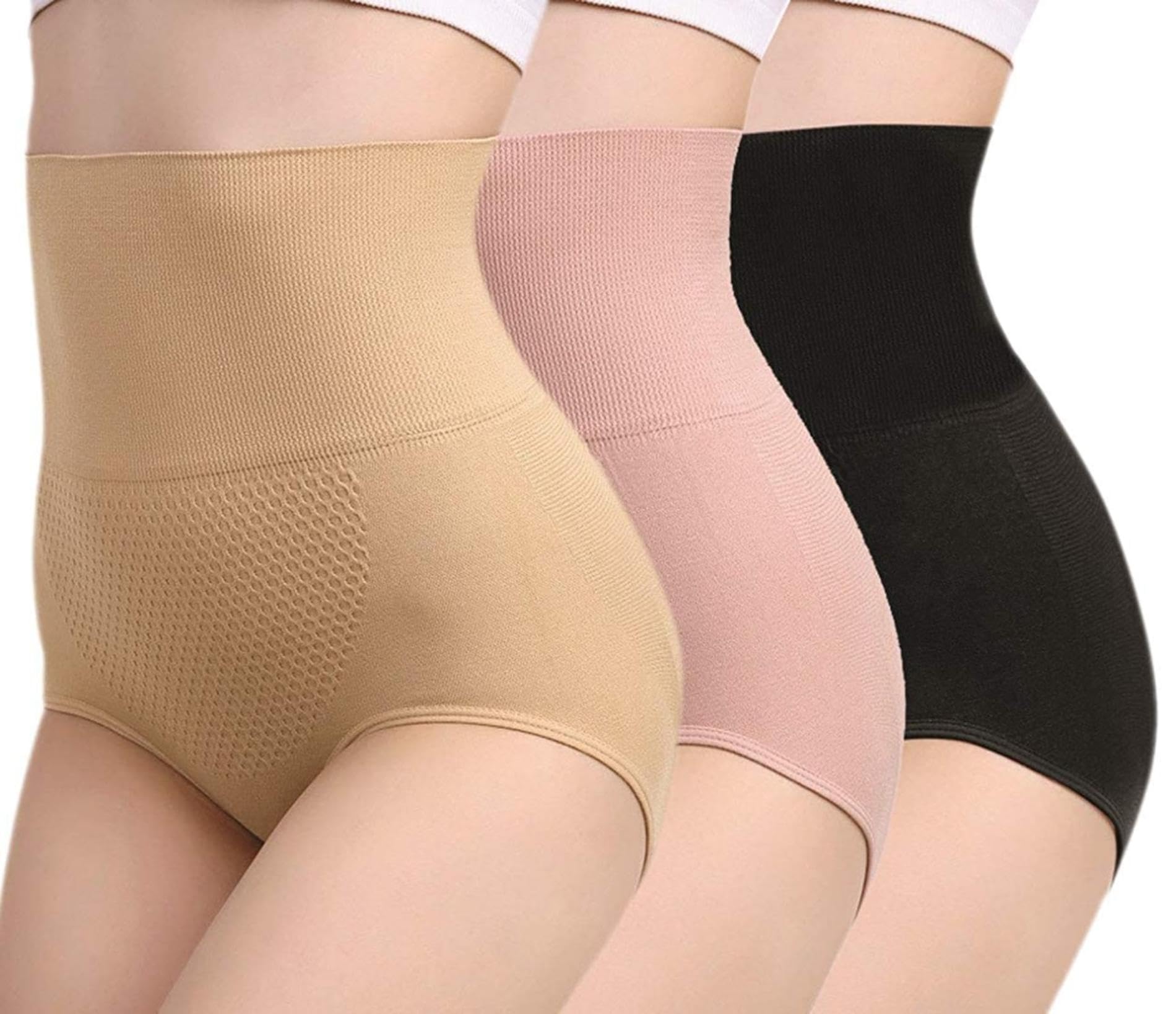 High Waist Body Shaper Briefs for Women | Tummy Tucker Shapewear Panty for Women | Shaper Seamless Panty for Women | Hipster Concealed Waistband Thigh Shaper|2 pcs Multi Multicolour-image-8